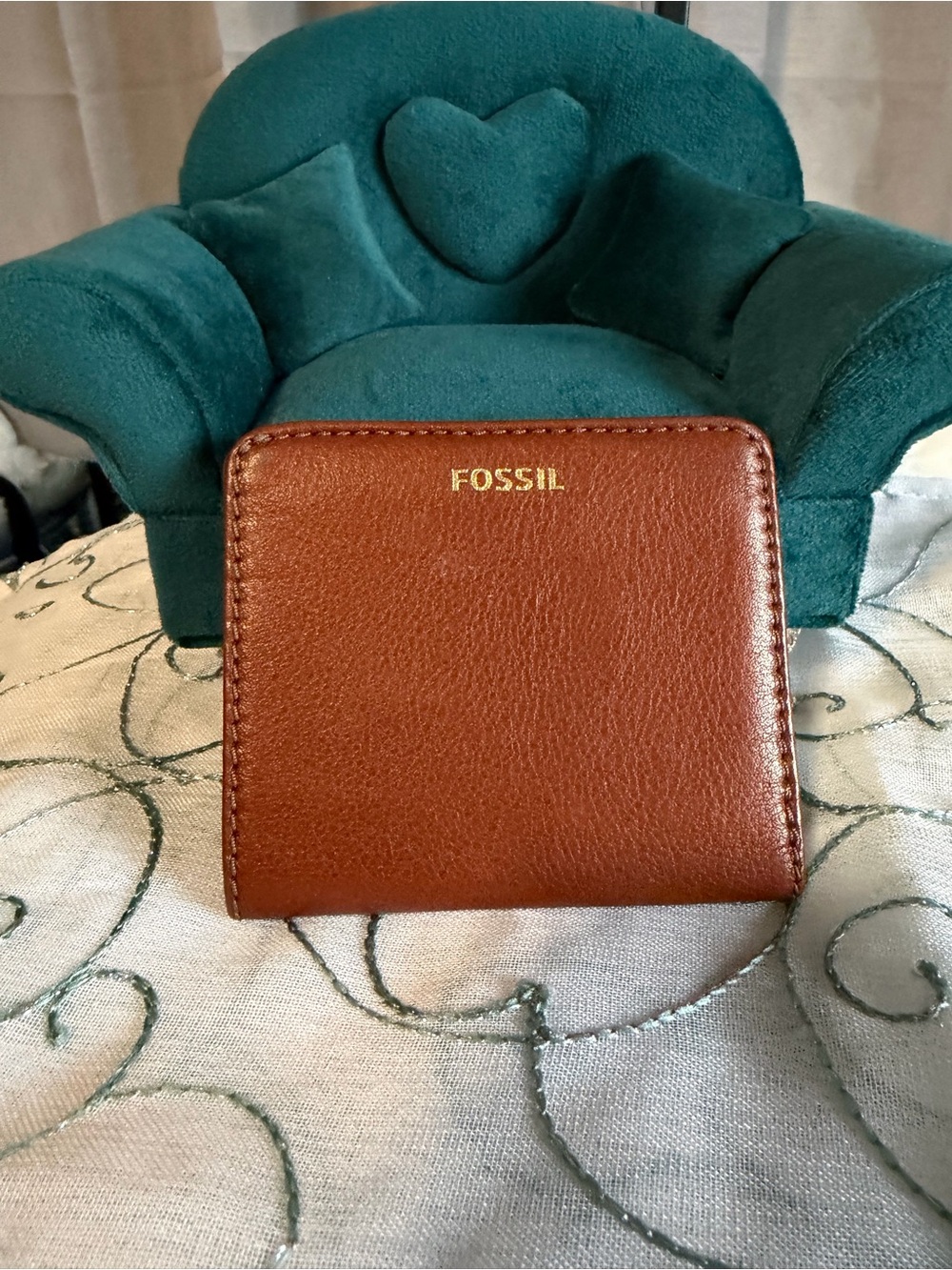 Fossil Logan Brown Leather Bifold Wallet